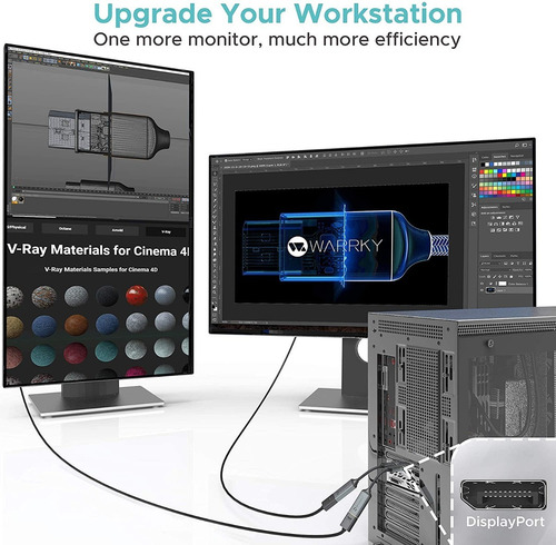 Convertidor De Displayport Macho A Hdmi Hembra Warrky