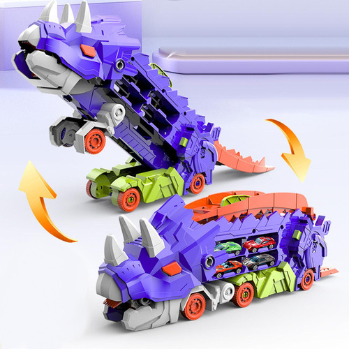 Transport Dinosaur Truck Transport Con Coches Pequeños Con 4