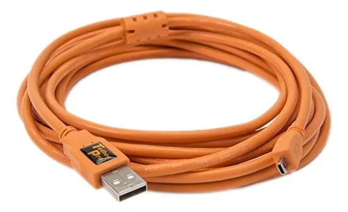 Cable Tetherpro Usb 2.0 A Mini-b 8 Pines 4.6m Naranja Dslr N