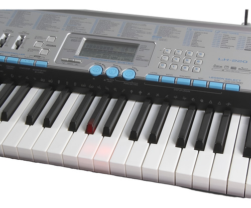 Piano Casio Teclado Lk 220 Teclado Luminoso + Soporte Plateado (Usado)