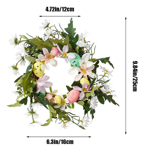Corona De Pascua, Decoración De Huevos, Guirnalda De Simulac