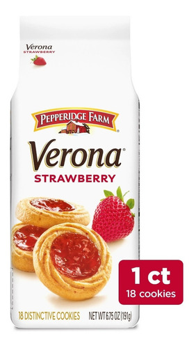 Pepperidge Farm Galletas Verona Rellenas De Fresa 191 Gr