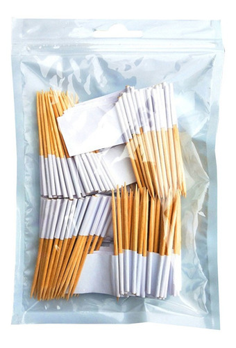 Banderas con Palillos,Toothpick Flags 100 Piezas Bambú Mini Banderas Blancas de Etiquetas de Marcar para Pastel de Fiesta Comida Plato de Queso Aperitivos 