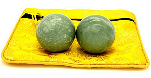 Bolas Chinas De Mármol Para Ejercicio Y Estrés, Color Verde