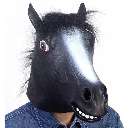 Máscara De Látex Cavalo Halloween Fantasia Cosplay Anime