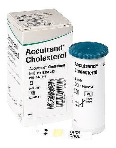 Tiras Reactivas De Accutrend/colesterol 25pzas 