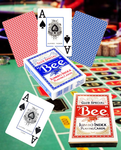 Cartas Poker  Bee Calidad Premium Jumbo Calidad Casino