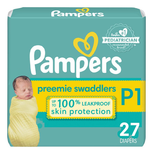 Pampers Panales Para Panales Prematuros Tamano P1, 27 Unidad