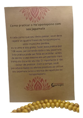 Imagem 5 de 5 de Japamala 108 Contas De Madeira Masculino Simbolo Om