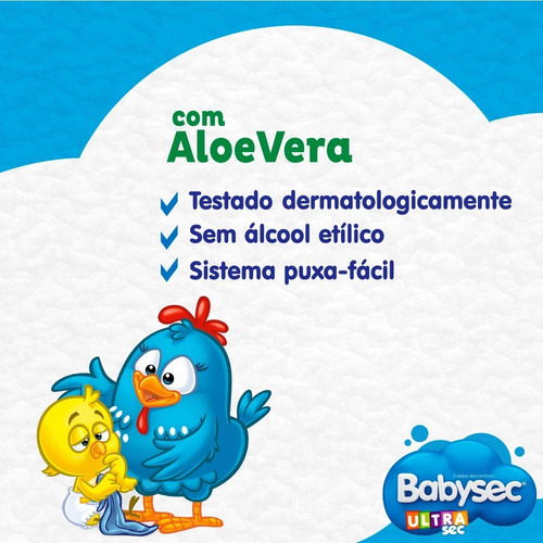 Imagem 3 de 4 de Lenço Umedecido Babysec Galinha Pint Ultrafresh 92 Unids