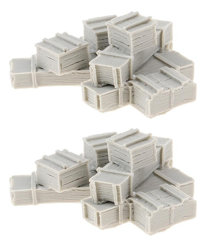 2pcs Cajas De Simulación De Resina Paisajismo Ferrocarril