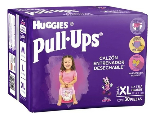 3 Pza Calzón Entrenador Huggies Pull-ups Talla Extra Grande