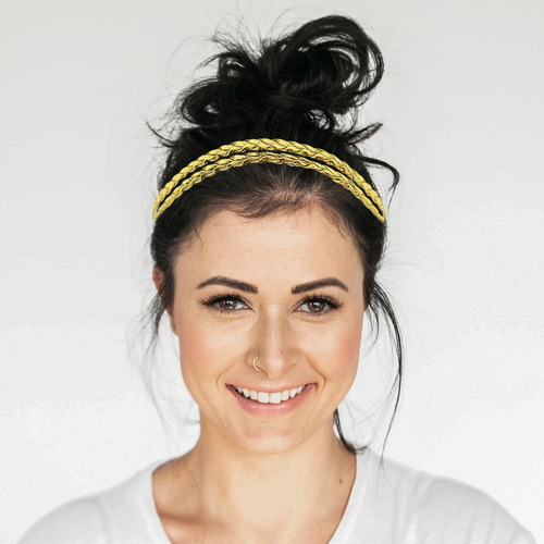 6x Diademas Trenzadas Boho Hippie Banda De Pelo Ajustable