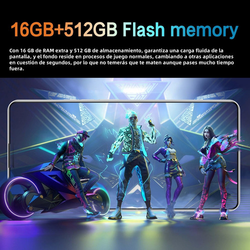 2025 Último Teléfono Móvil Vove 15pro Max. 16g+512g Ram, Spirit Island, Dual Sim, Dual Standby, 5g. Pantalla 2k Ultra Alta Resolución,2025 Más Popular Blanco