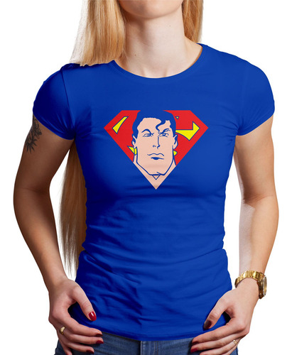 Polo Dama Superman Face (d0147 Boleto.store)