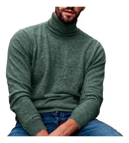 Nueva Tortuga De Punto Informal Para Hombre Con Cuello D [u]