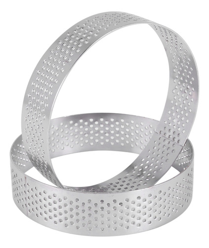 Paquete De 10 Anillos Para Tartas De Acero Inoxidable, Perfo