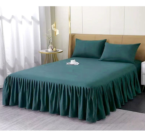 Faldon Para Cama Unicolor 2 Plazas