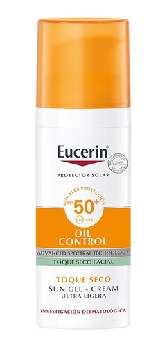 Imagen 1 de 7 de Eucerin Sun Protector Solar Facial Toque Seco Oil Control Fp