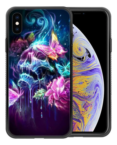 Funda Zhegailian Para iPhone XS Max-mariposa Esqueleto