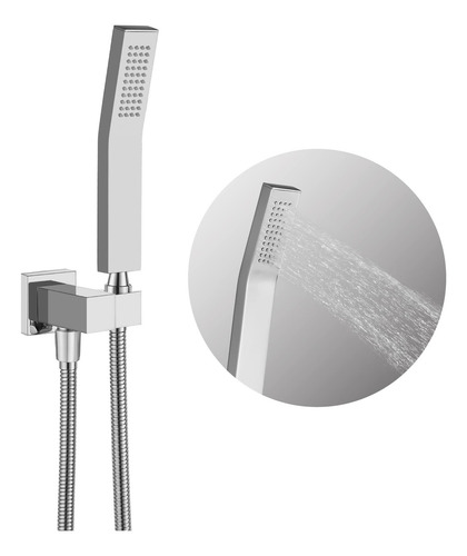 Ducha De Mano Con Conexion De Pared Cromado - Curvo