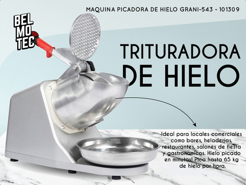 Trituradora Picadora Hielo Granizadora Gastronomia Comercial