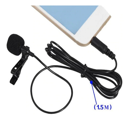 Imagem 2 de 4 de Microfone Com Presilha Para Telefone Celular Ios E Android