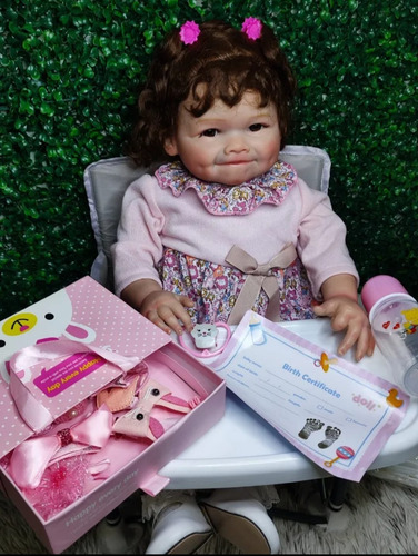 Bebé Reborn Original Cuerpo Algodón 60 Cm Loreyma Doll