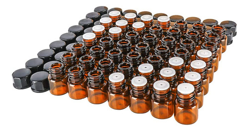 50 Paquetes De 1 Ml (botellas De 1/4 Tamaño Dram Mini Amber