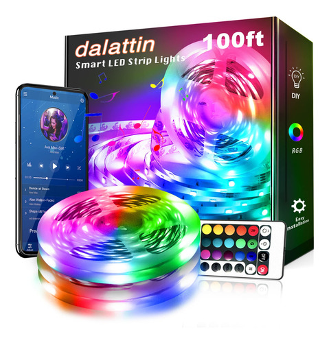 Luces Led Ultralargas Dormitorio Marca Bluetooth Color De La Luz
