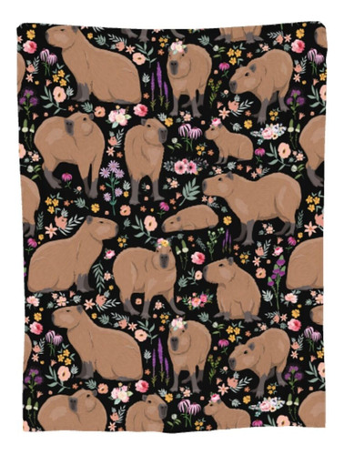 Manta De Felpa Capybara Para Niños Y Decoración De Cumpleaño Capibara Diseño