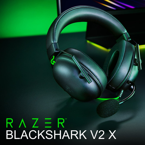 Imagen 2 de 9 de Audífonos Diadema Gamer Razer Blackshark V2 X / Sonido 7.1