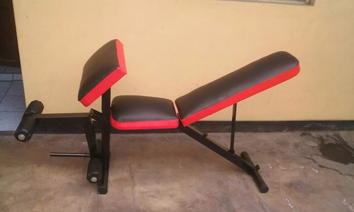 Imagen 2 de 6 de Banca Libre+predicador+ejercitador D Piernas+5 Niveles Altur