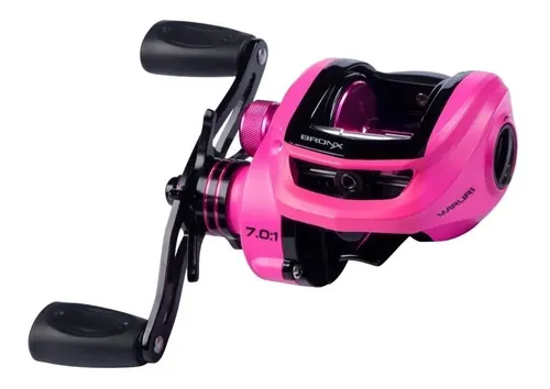 Carretilha Maruri Bronx 11000 esquerdo cor rosa | MercadoLivre