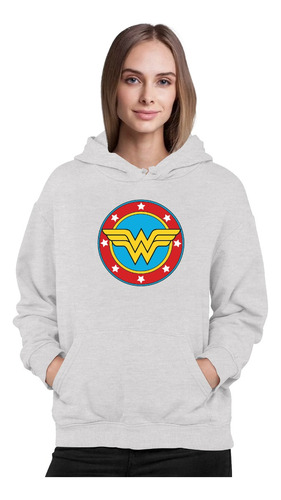 Poleron Diseño Wonder Woman Mujer Maravilla Superheroe Superheroina Mujer Niña