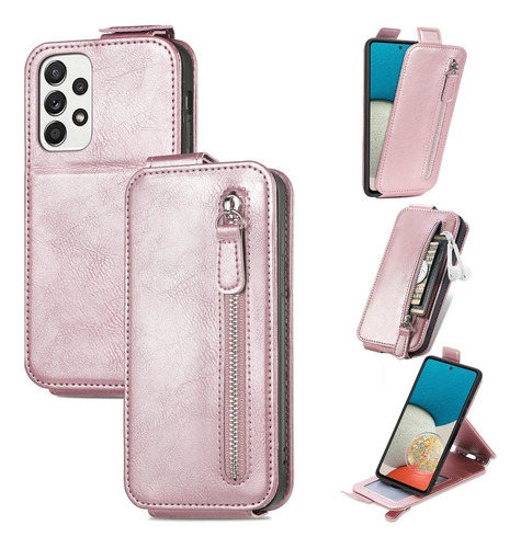 Funda Tipo Cartera Con Cremallera Para Samsung Galaxy A53 5g