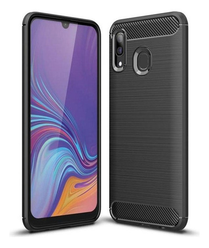 Funda Tpu Fibra Carbono Con Textura Cepillada Para Samsung
