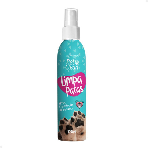 Limpa Patas Limpador Spray Cães E Gatos Pet Clean 120ml