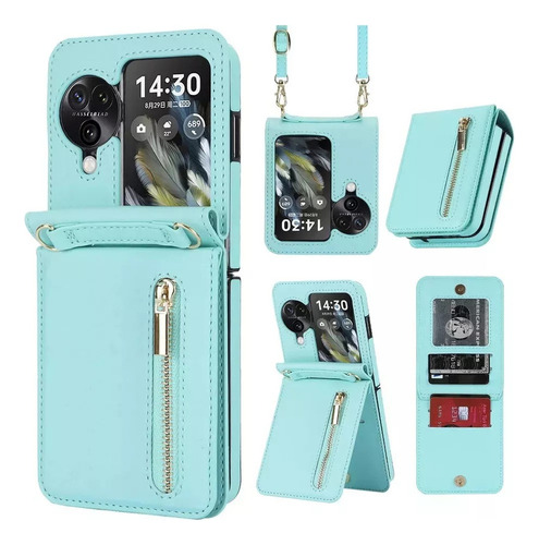 Capa De Couro Para Telefone Com Zíper Para Oppo*/