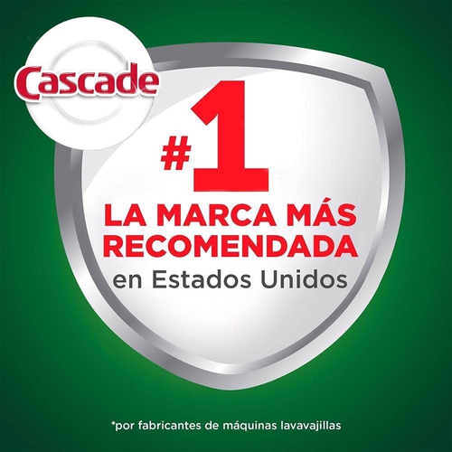 Imagen 4 de 10 de Cascade Platinum Actionpacs Detergente Lavavajillas 21 Pz