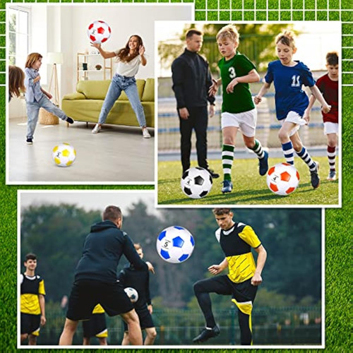 8 Pcs Sports Soccer Balls With Pump Size 3 4 5