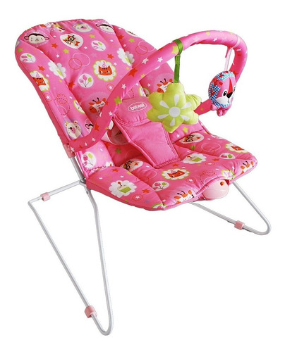 Imagen 2 de 4 de Silla mecedora para bebé Bebesit Safari rosa