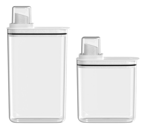 Kit Dispenser 1,5l + 2,3l Com Tampa Medidora Porta Sabão Ou