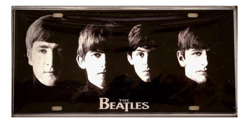 Placa Para Auto Camioneta. Imagen De Los 4 Beatles. P L - 06