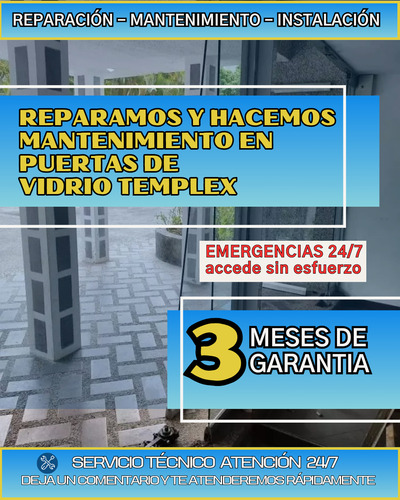 Reparación Y Mantenimiento De Puertas De Vidrio Templex