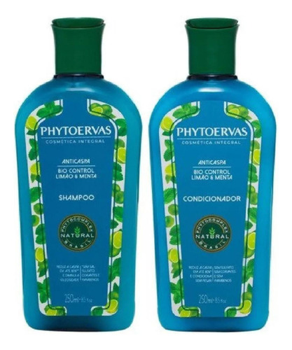 Kit Phytoervas Anticaspa Shampoo 250ml + Condicionador 250ml