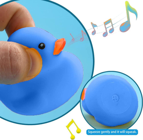 Juguetes De Pato De Baño 16 Pcs Mini Patos De Goma Azul Chil