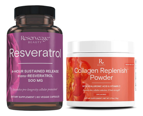 Reserveage - Resveratrol 500mg Caps 60ct Y Colgeno Replenish