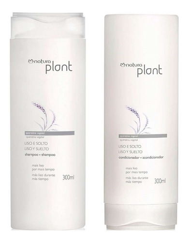 Set De Shampoo + Acondicionador Liso/ Suelto Plant Natura 