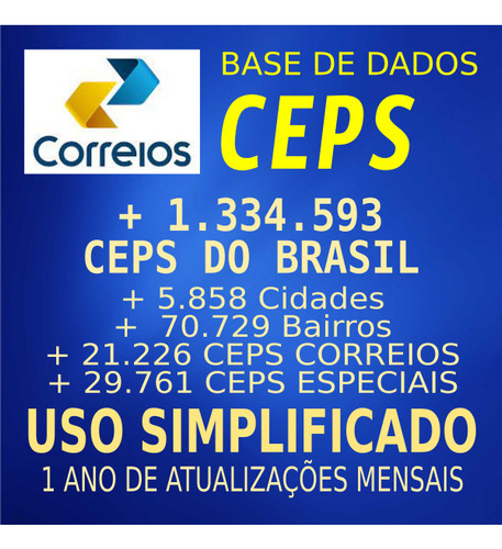 Base Cep E Dne Correios 03/2024 - Completa Download Formatos